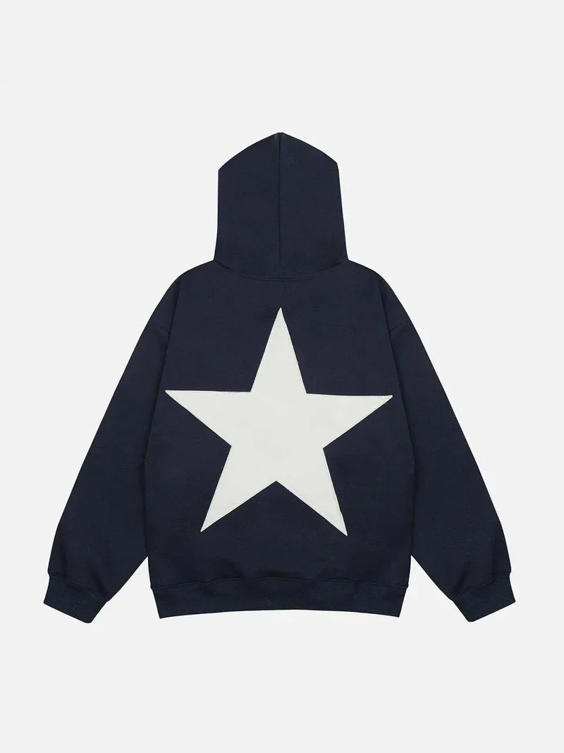 Double Star Streetwear Pullover Casual Sweatshirt