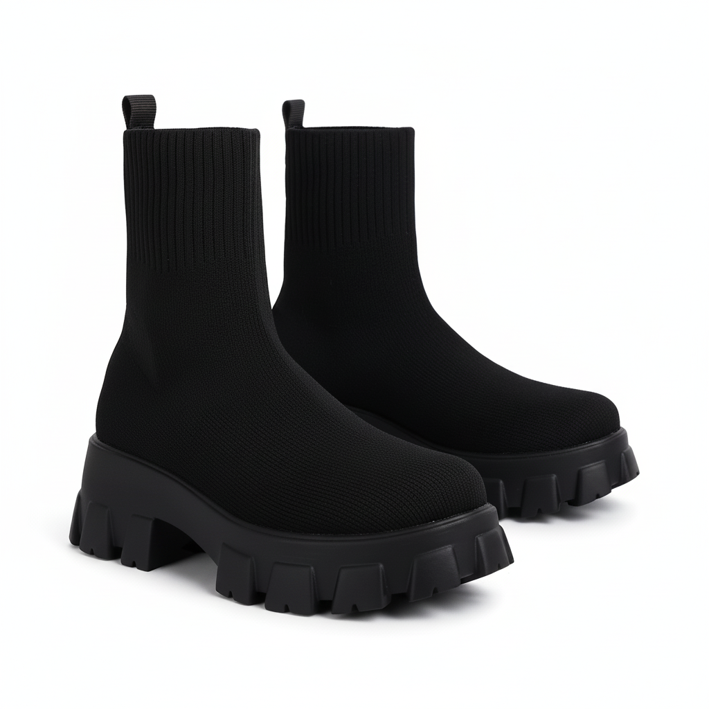 Knitted Slip on Winter Boots