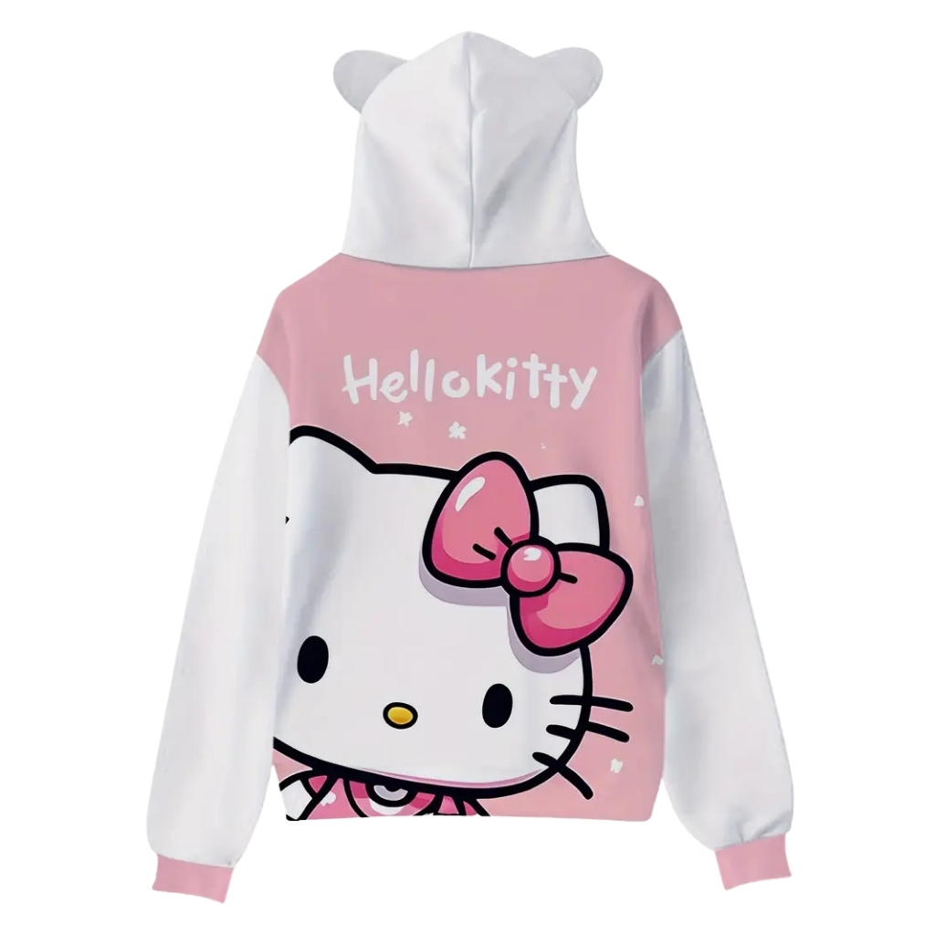 Hello Kitty Themed Cartoon Hooded