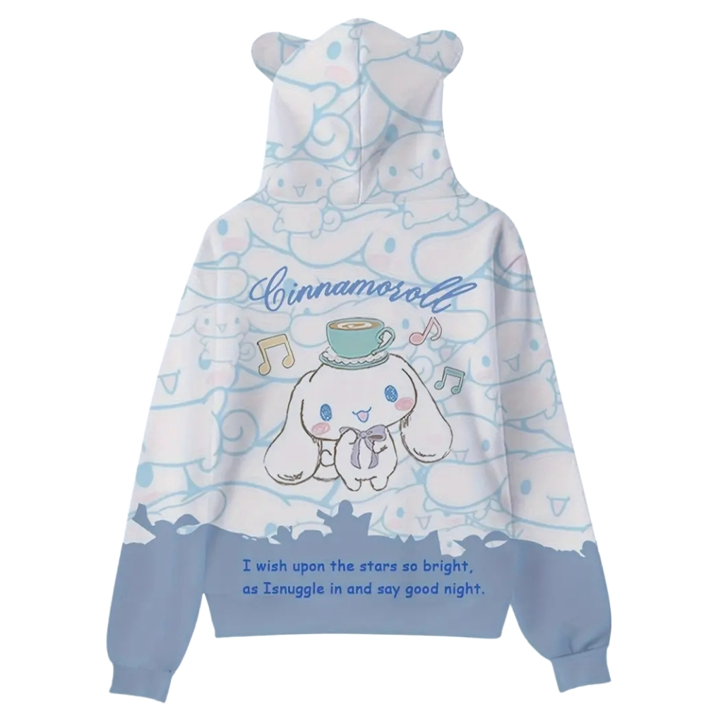 Hello Kitty Themed Cartoon Hooded