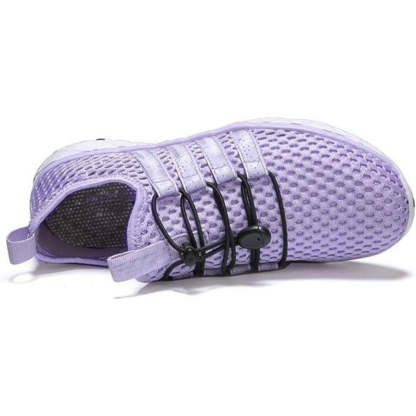 Lace Up Lightweight Shoes With Elastic Strap-Soco Sands