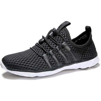 Lace Up Lightweight Shoes With Elastic Strap-Soco Sands