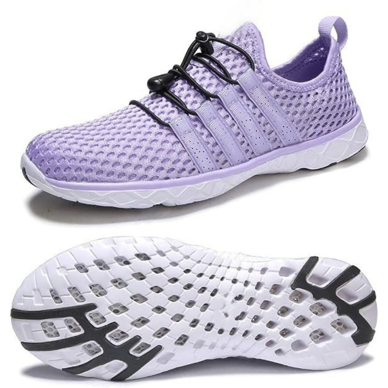 Lace Up Lightweight Shoes With Elastic Strap-Soco Sands