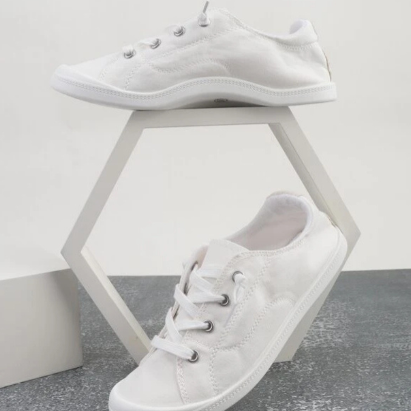 Low Top Lace Up Casual Sneakers-Soco Sands
