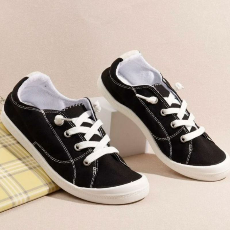 Low Top Lace Up Casual Sneakers-Soco Sands