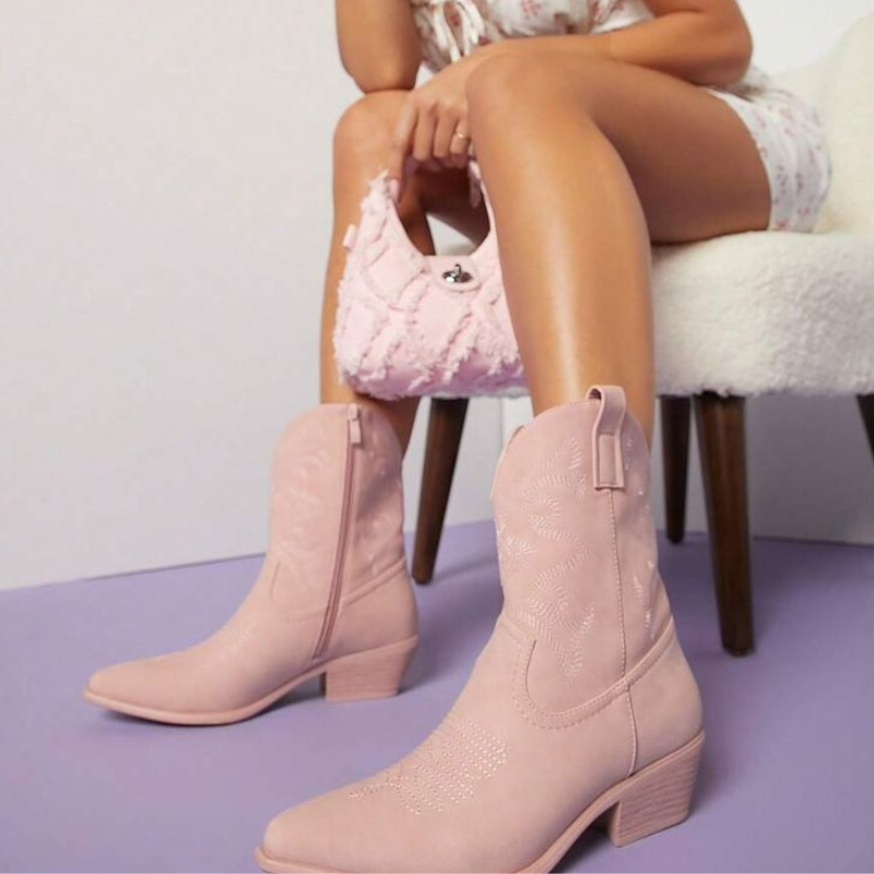 Plain Artwork Printed Boots-Soco Sands