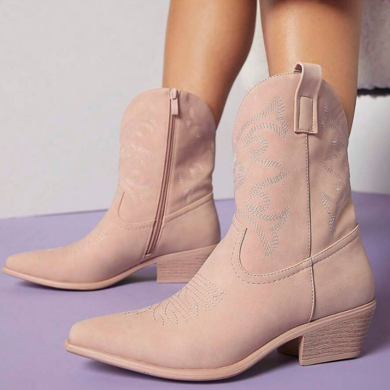 Plain Artwork Printed Boots-Soco Sands