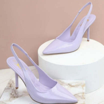 Leather Sling Back Pumps-Soco Sands