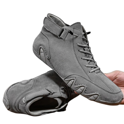 Men's Casual High-Top Leather Shoes-Soco Sands