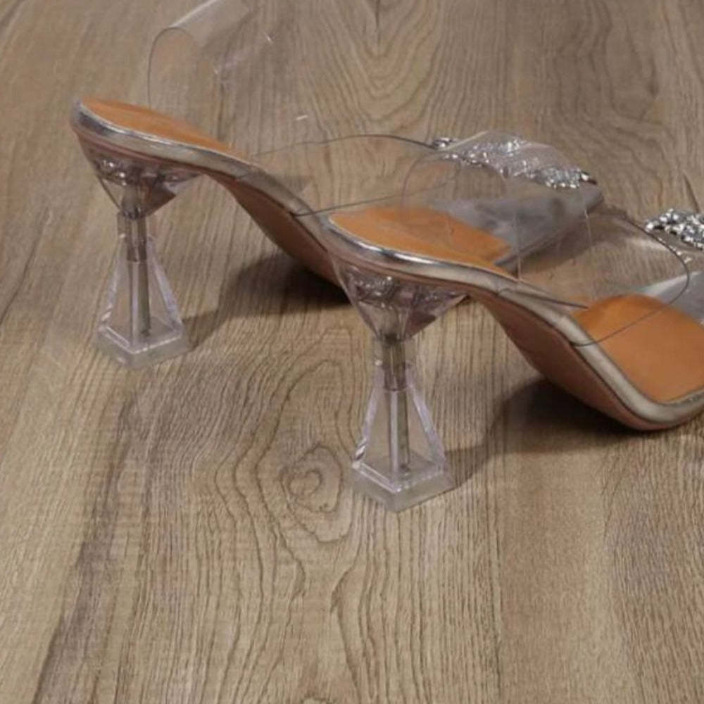 Sculptural Clear Pumps-Soco Sands