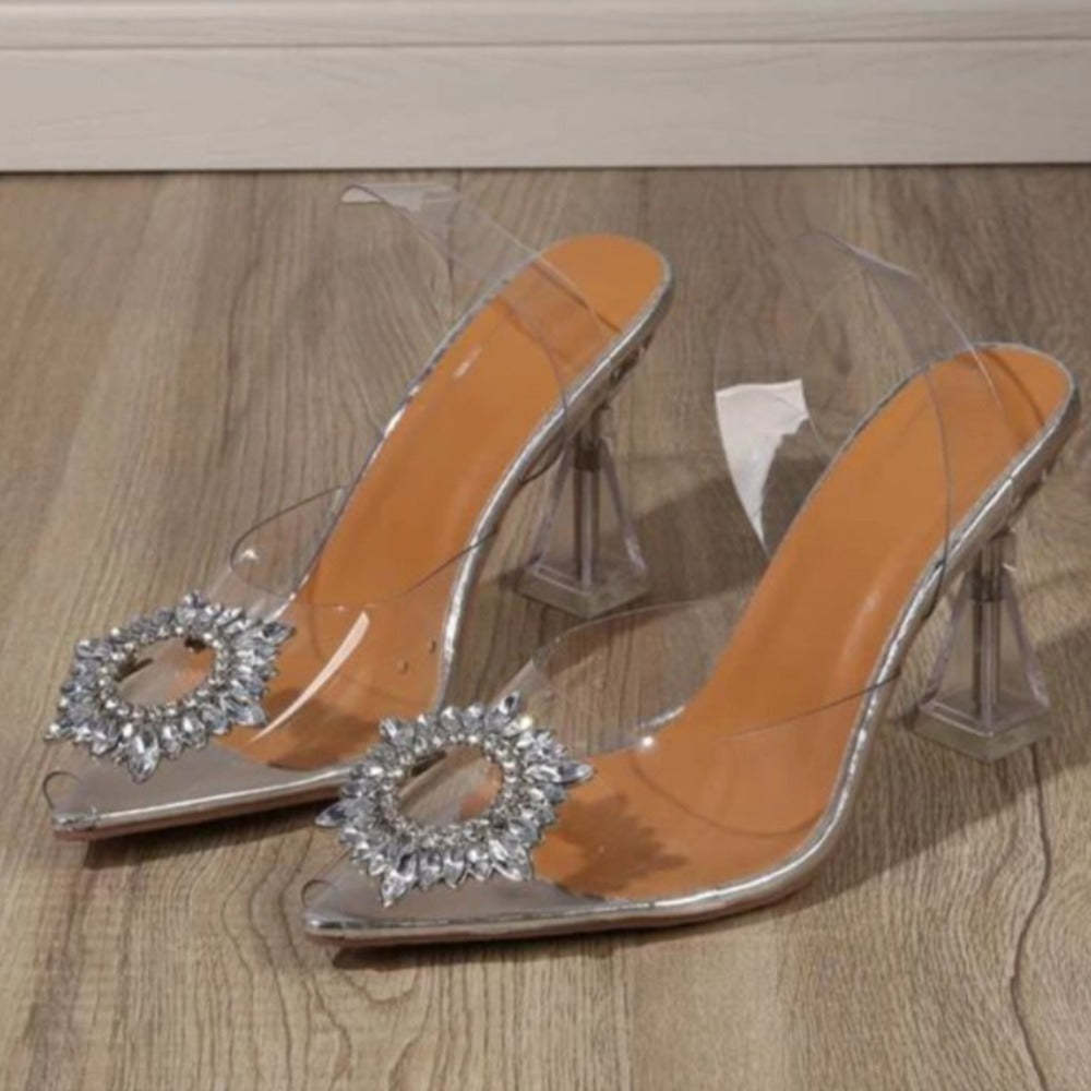 Sculptural Clear Pumps-Soco Sands