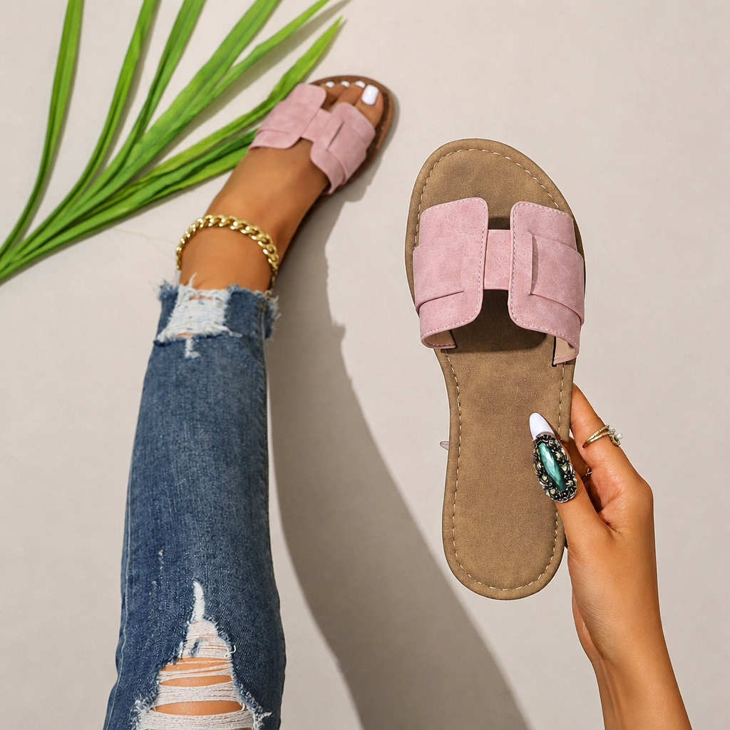 Casual Summer Flat Slide Sandals For Women