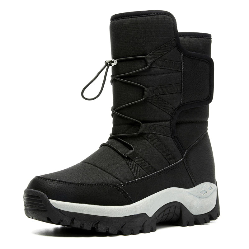 Lace Up High Top Casual Plush Men  Snow Boots-Soco Sands