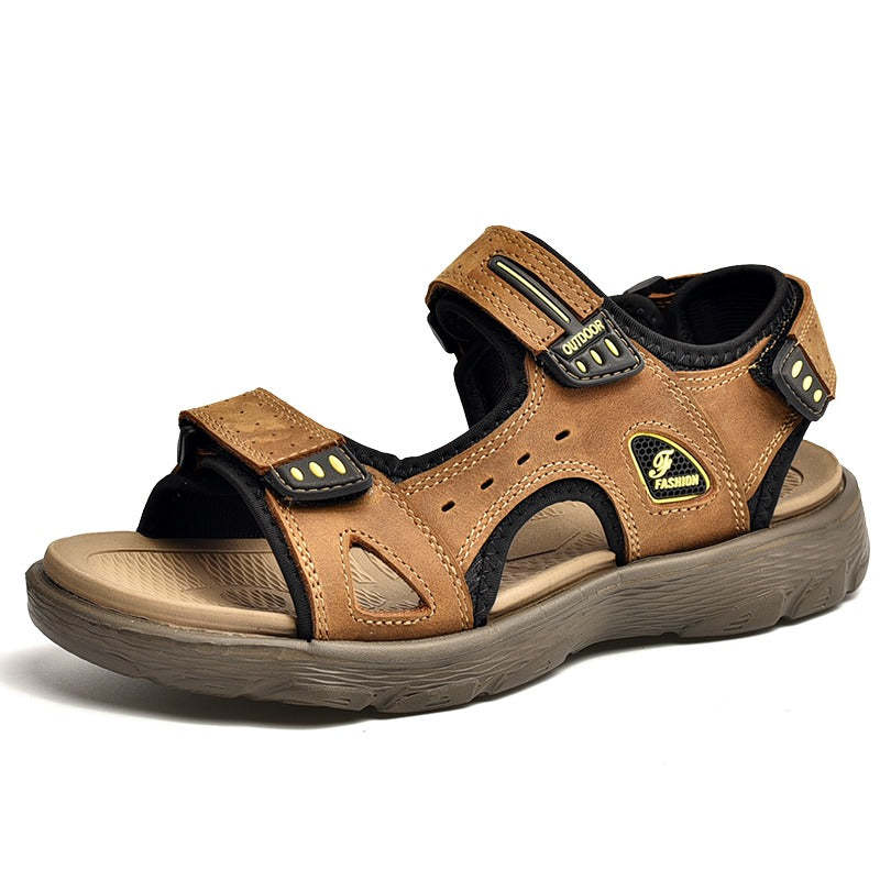 Classic Summer Men's Genuine Leather Sandals-Soco Sands