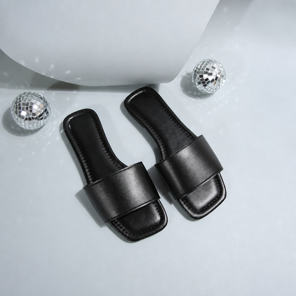 Casual Minimalist Summer Flat Slide Mule Sandals For Women