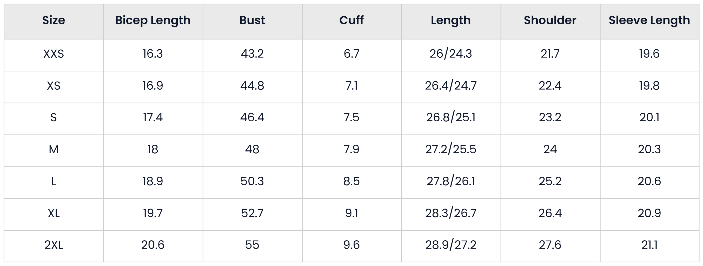 Size Chart for Casual Loose Graphic Printed Sweatshirt For Women