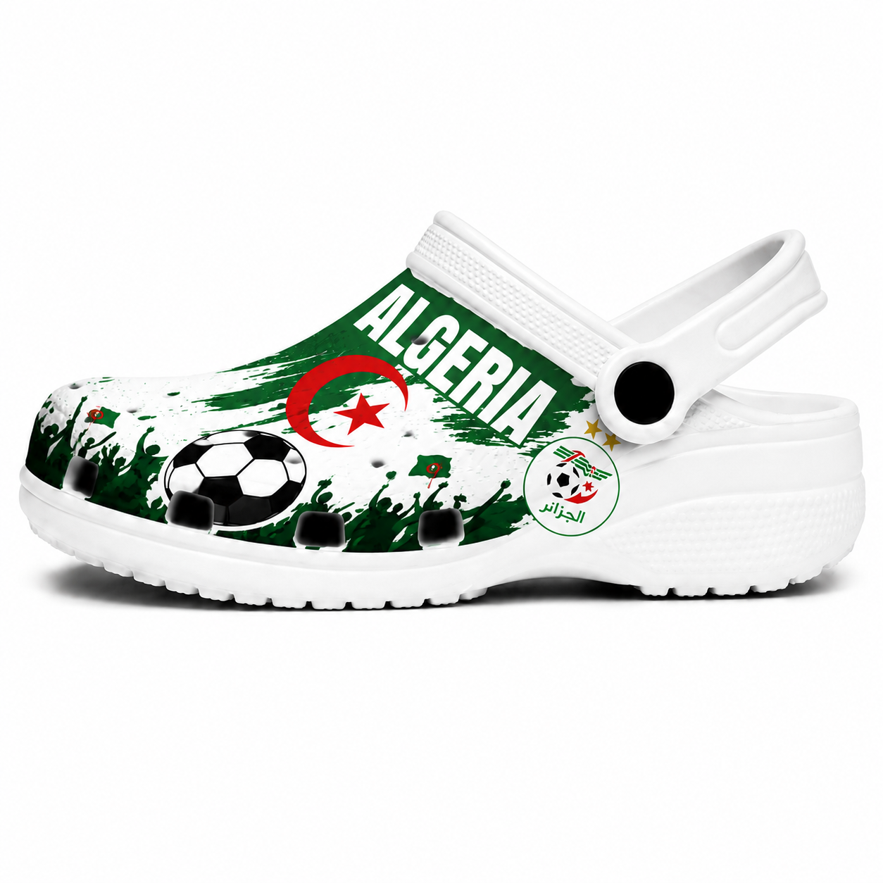 World Cup 2026 Algeria Football Fan Printed Clogs