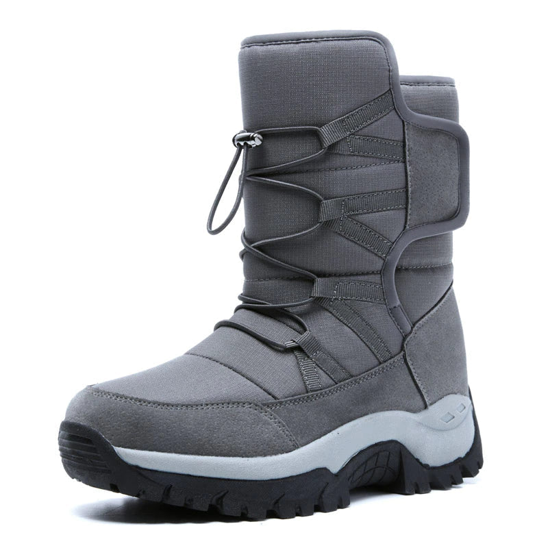 Lace Up High Top Casual Plush Men  Snow Boots-Soco Sands