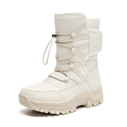 Lace Up High Top Casual Plush Men  Snow Boots-Soco Sands