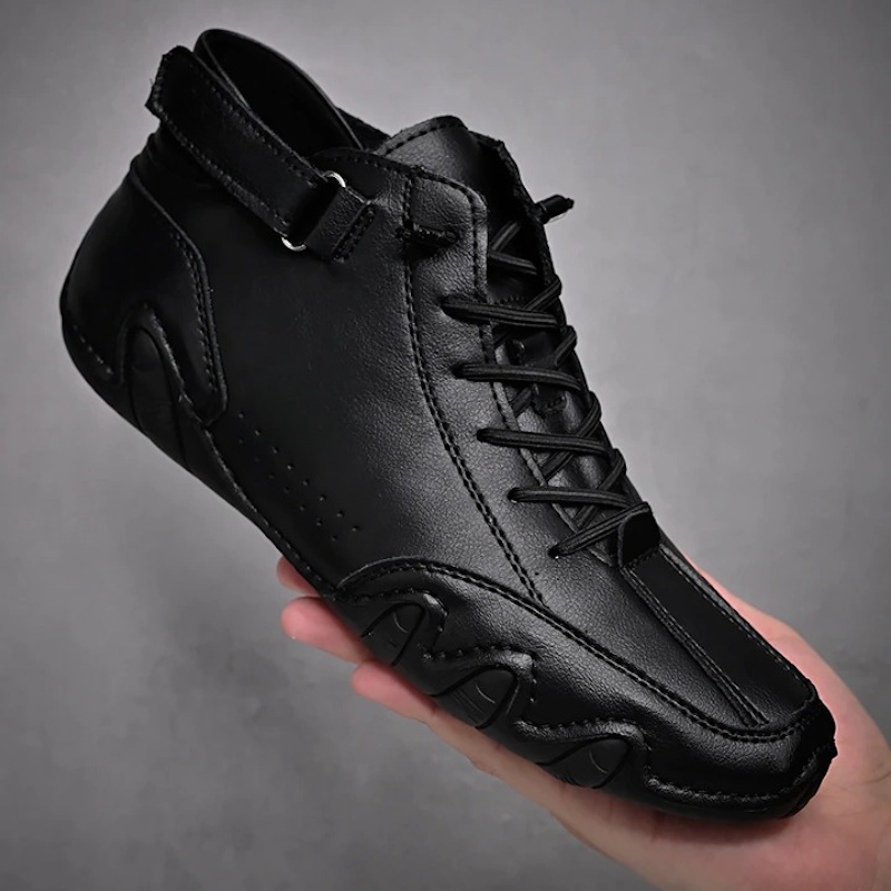 Men's Casual High-Top Leather Shoes-Soco Sands