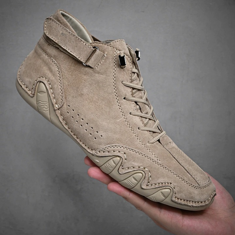 Men's Casual High-Top Leather Shoes-Soco Sands