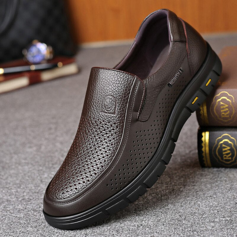 Flat Platform Casual Leather Shoes For Men-Soco Sands