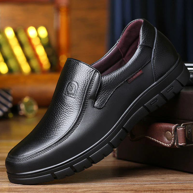 Casual Leather Flat Platform Shoes For Men-Soco Sands