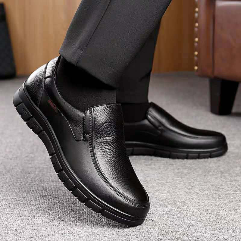 Casual Leather Flat Platform Shoes For Men