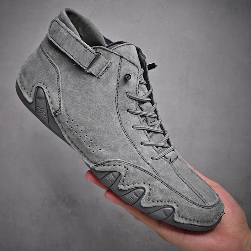 Men's Casual High-Top Leather Shoes-Soco Sands