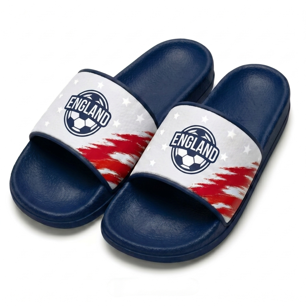 World Cup 2026 England Football Fan Printed Slippers
