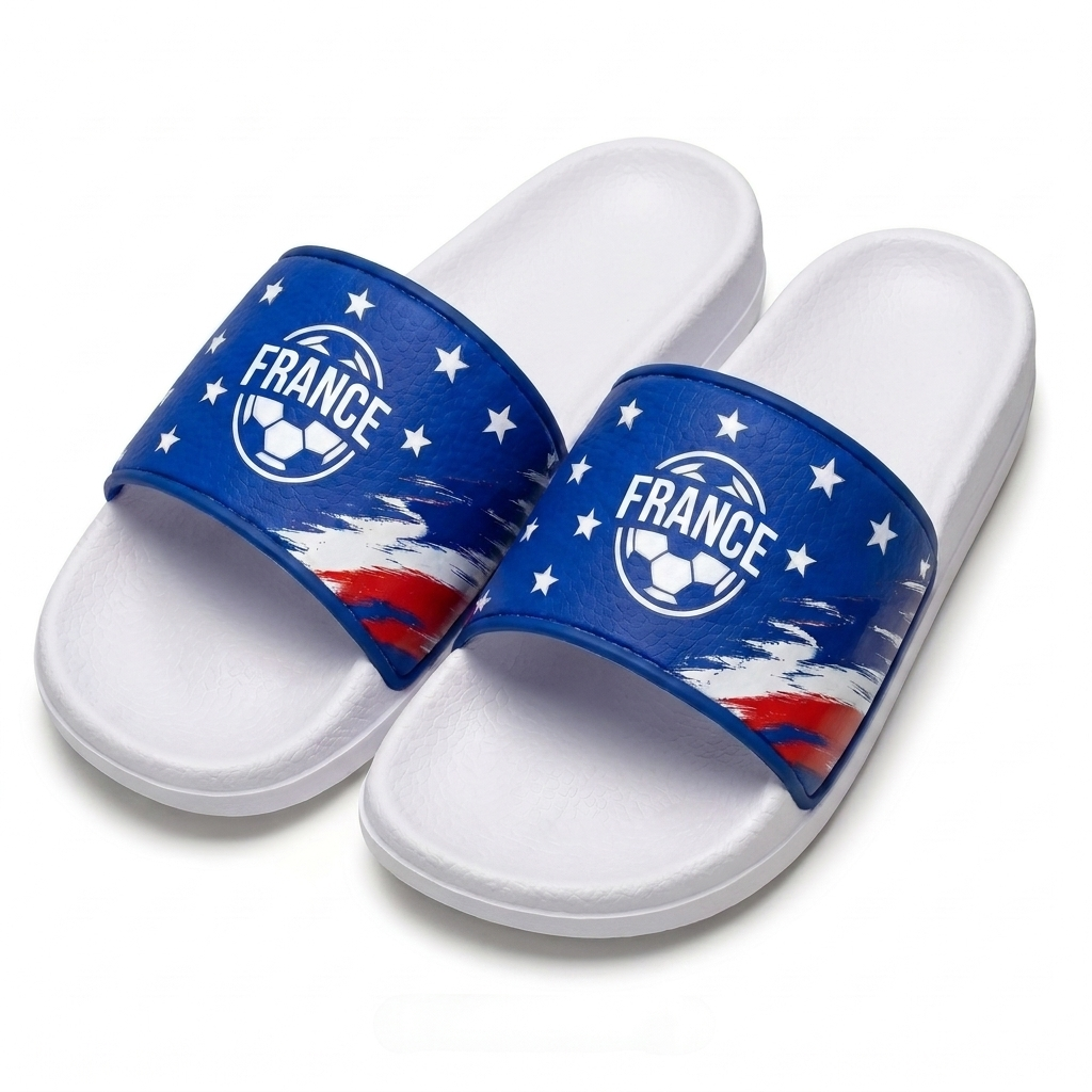 World Cup 2026 France Football Fan Printed Slippers