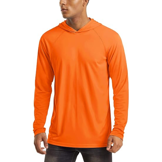 Long Sleeve Athletic Fishing Hoodie Outdoor Performance Wear for Men