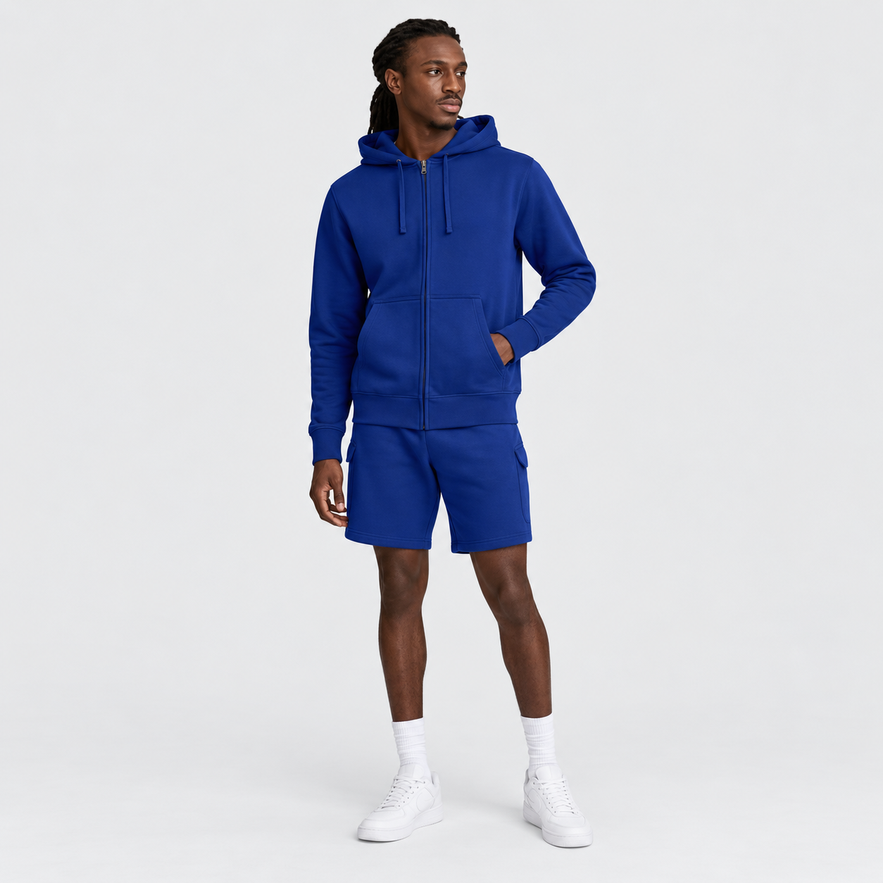 Classic Full Zip Hooded Sweatshirt For Men