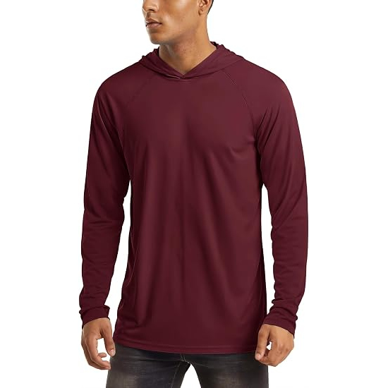 Long Sleeve Athletic Fishing Hoodie Outdoor Performance Wear for Men