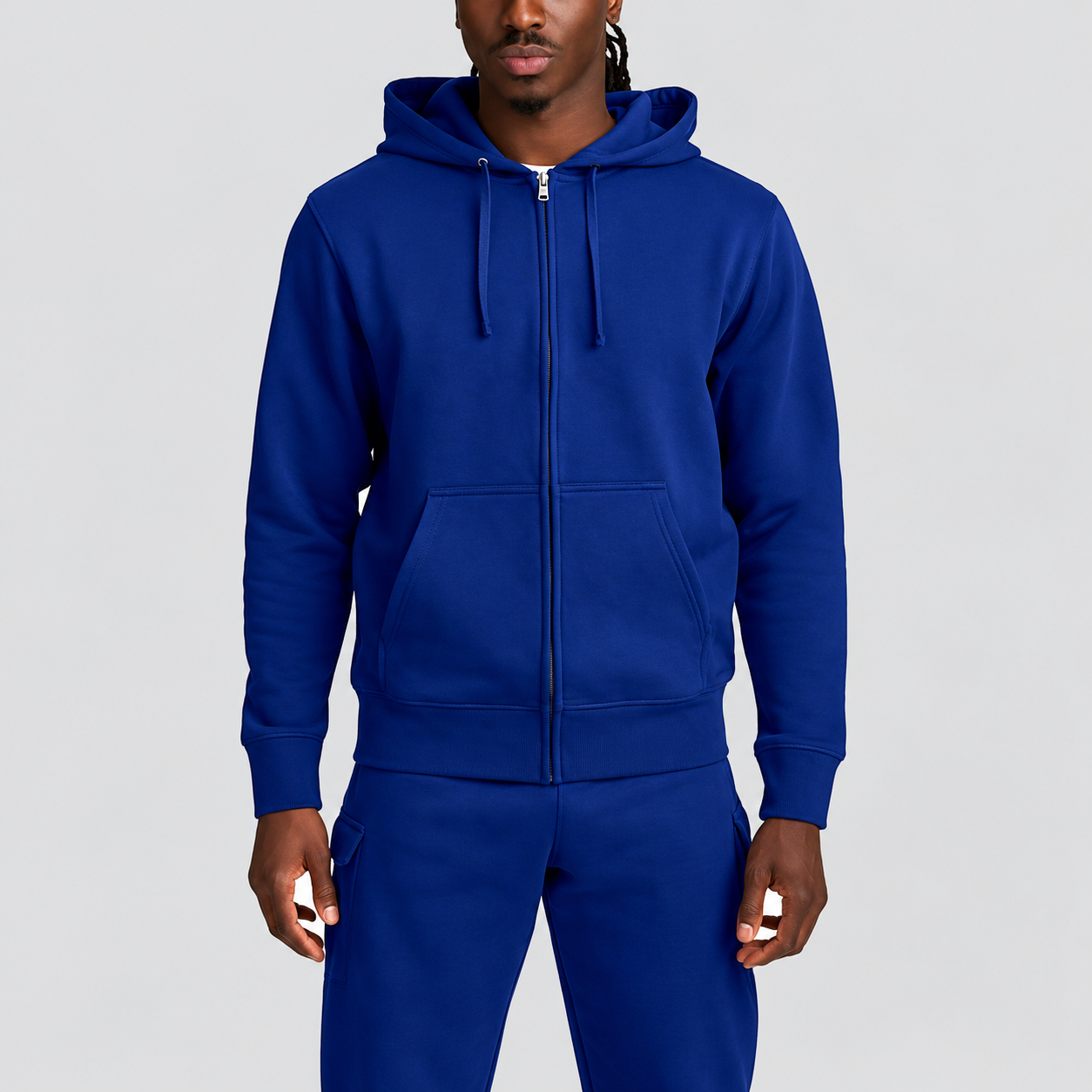 Classic Full Zip Hooded Sweatshirt For Men