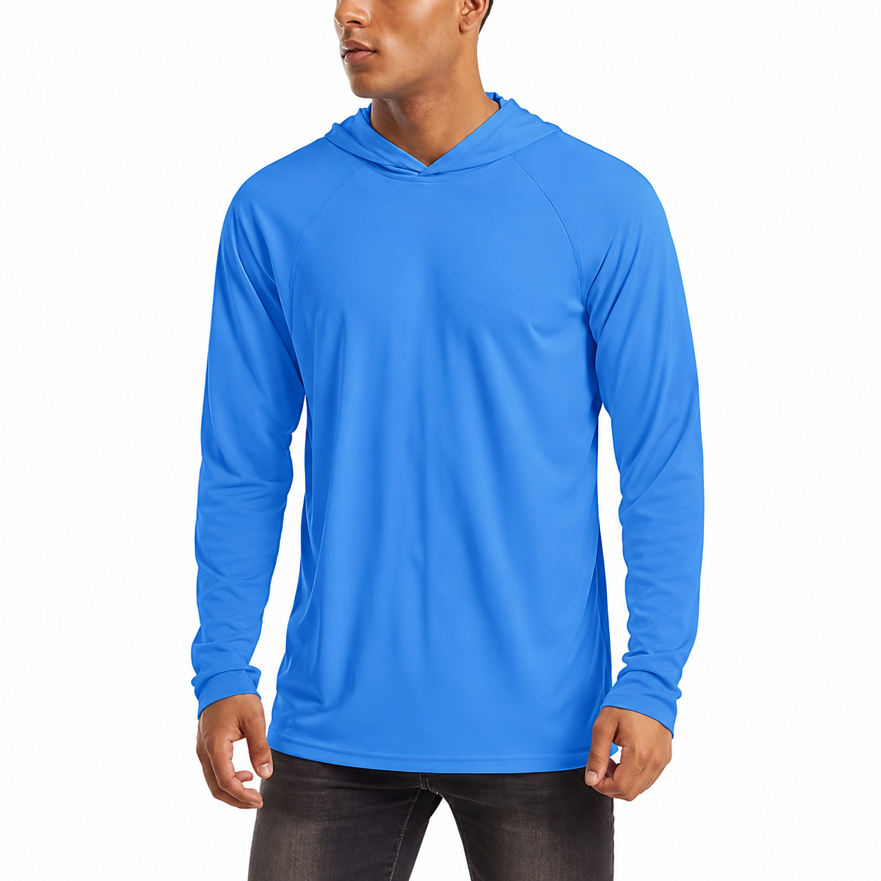 Long Sleeve Athletic Fishing Hoodie Outdoor Performance Wear for Men