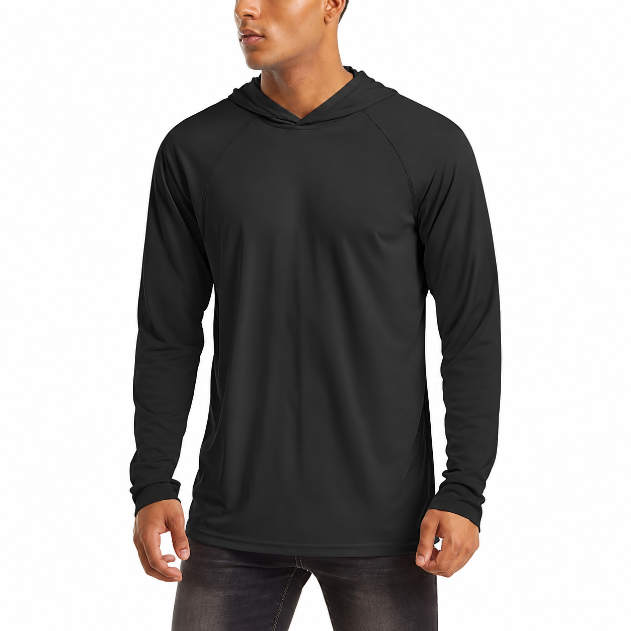 Long Sleeve Athletic Fishing Hoodie Outdoor Performance Wear for Men