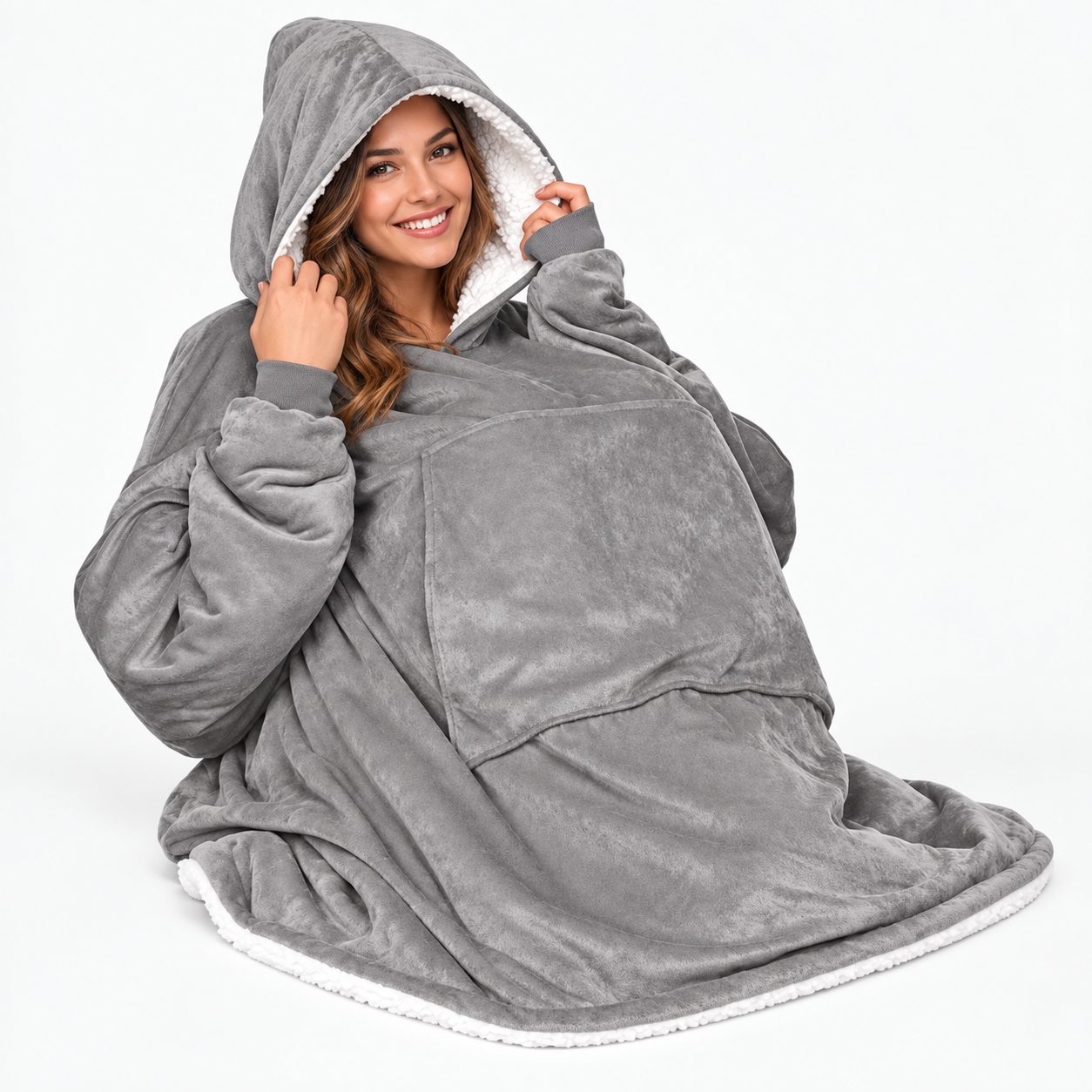 Oversized Wearable Blanket Sweatshirt For Men And Women