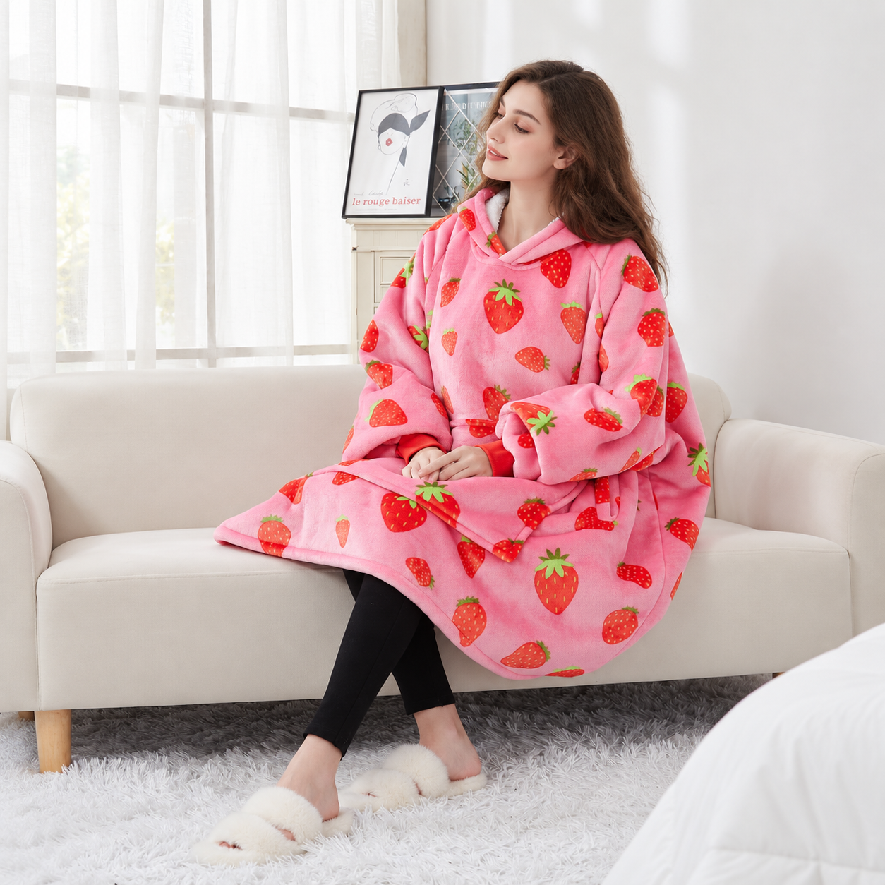 Cozy Wearable Blanket Hoodie For Men And Women