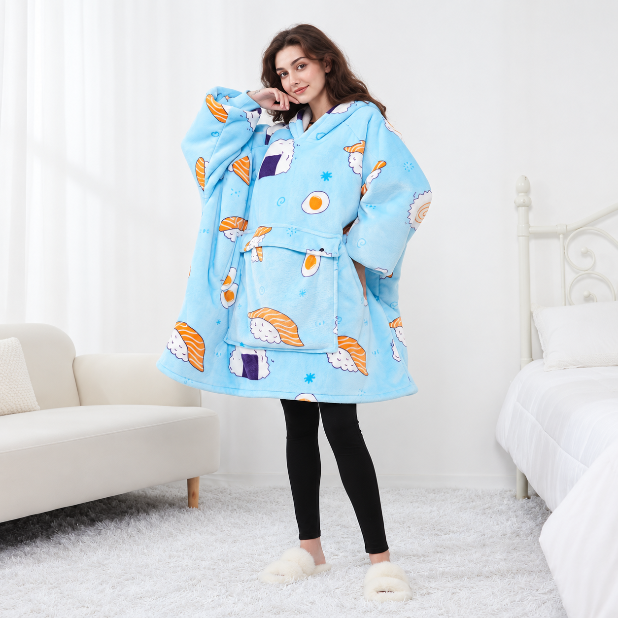 Cozy Wearable Blanket Hoodie For Men And Women
