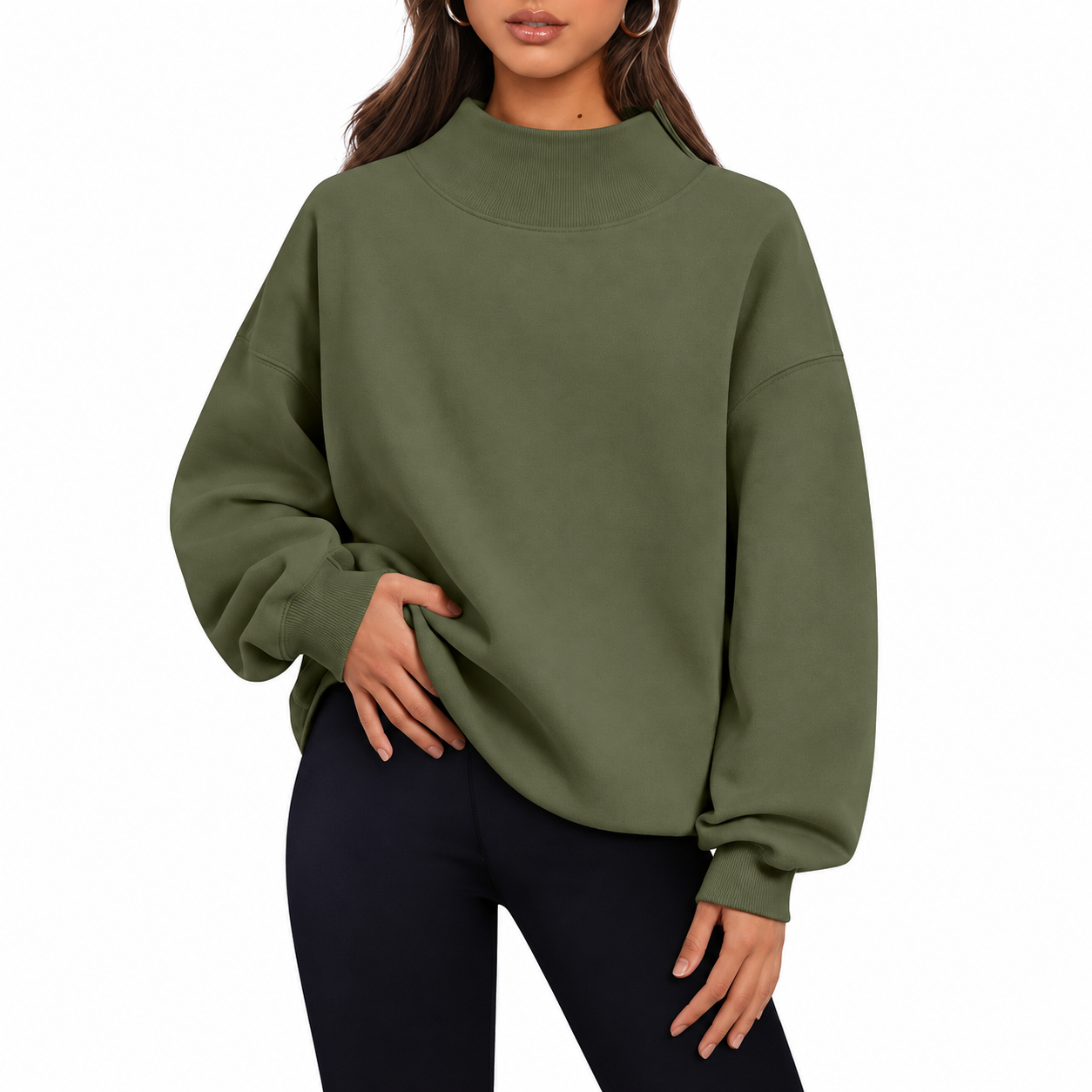 Oversized Pullover Sweatshirt Casual Fall Outfit for Women