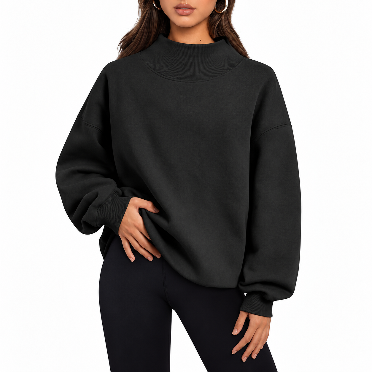 Oversized Pullover Sweatshirt Casual Fall Outfit for Women