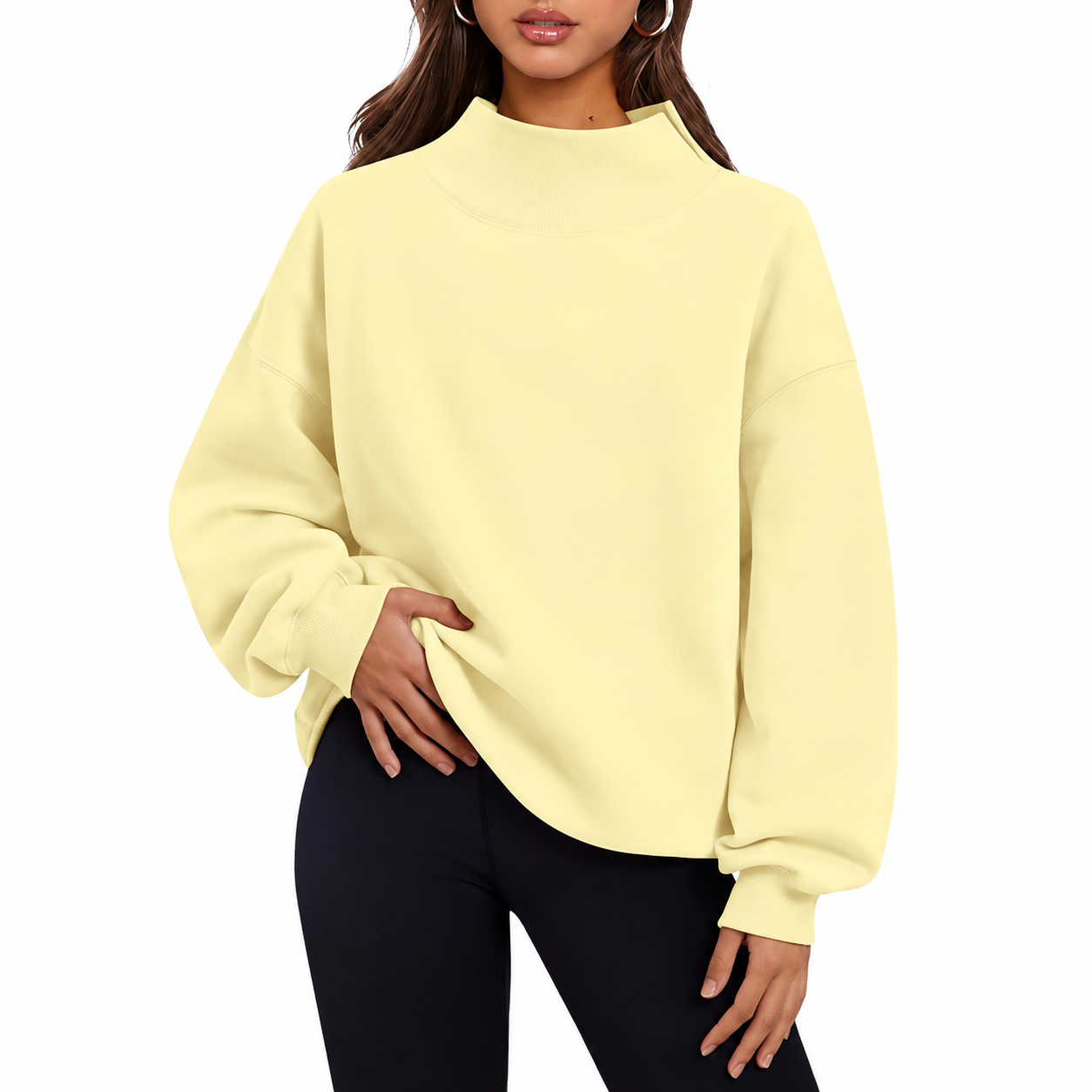Oversized Pullover Sweatshirt Casual Fall Outfit for Women