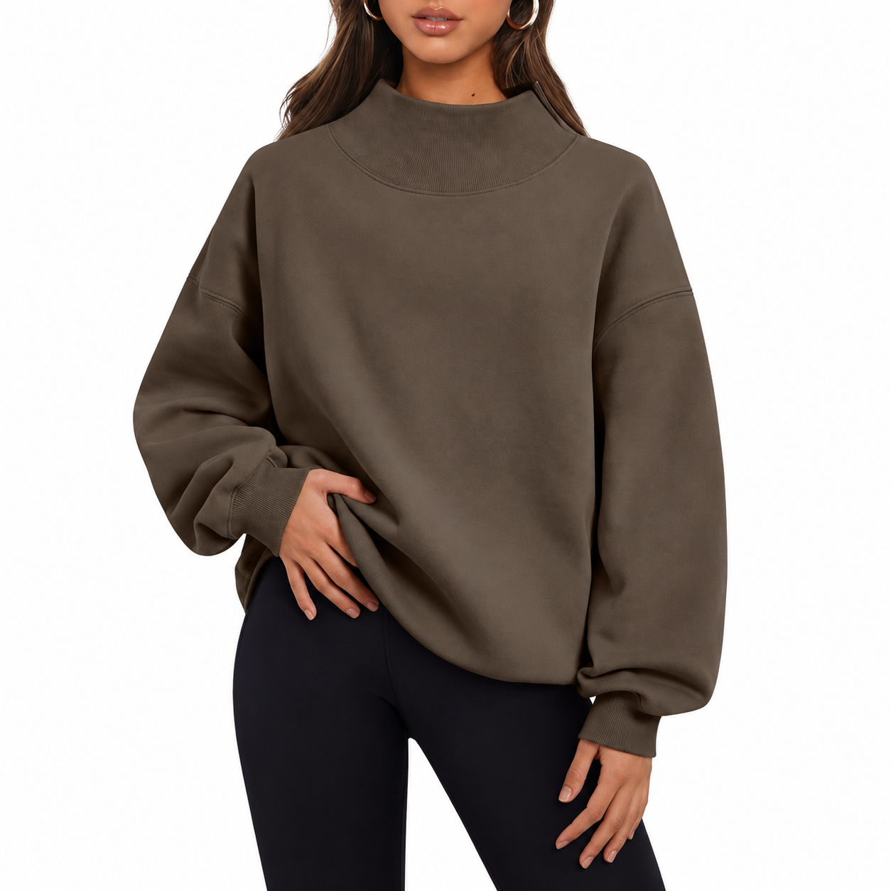 Oversized Pullover Sweatshirt Casual Fall Outfit for Women