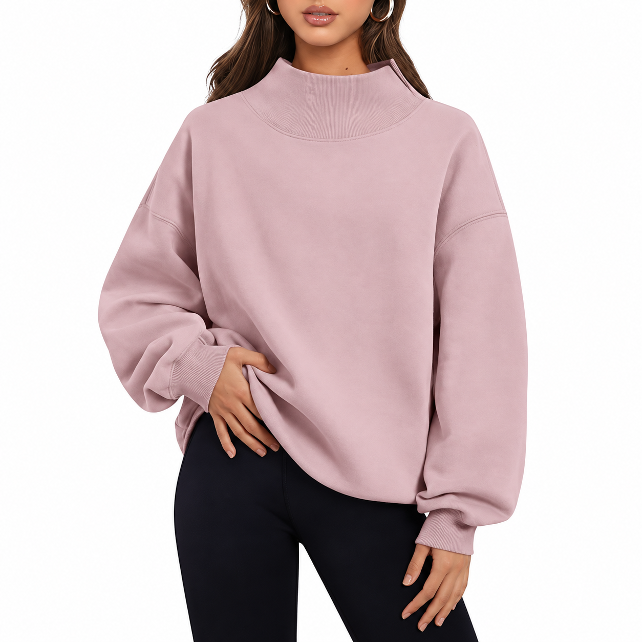 Oversized Pullover Sweatshirt Casual Fall Outfit for Women