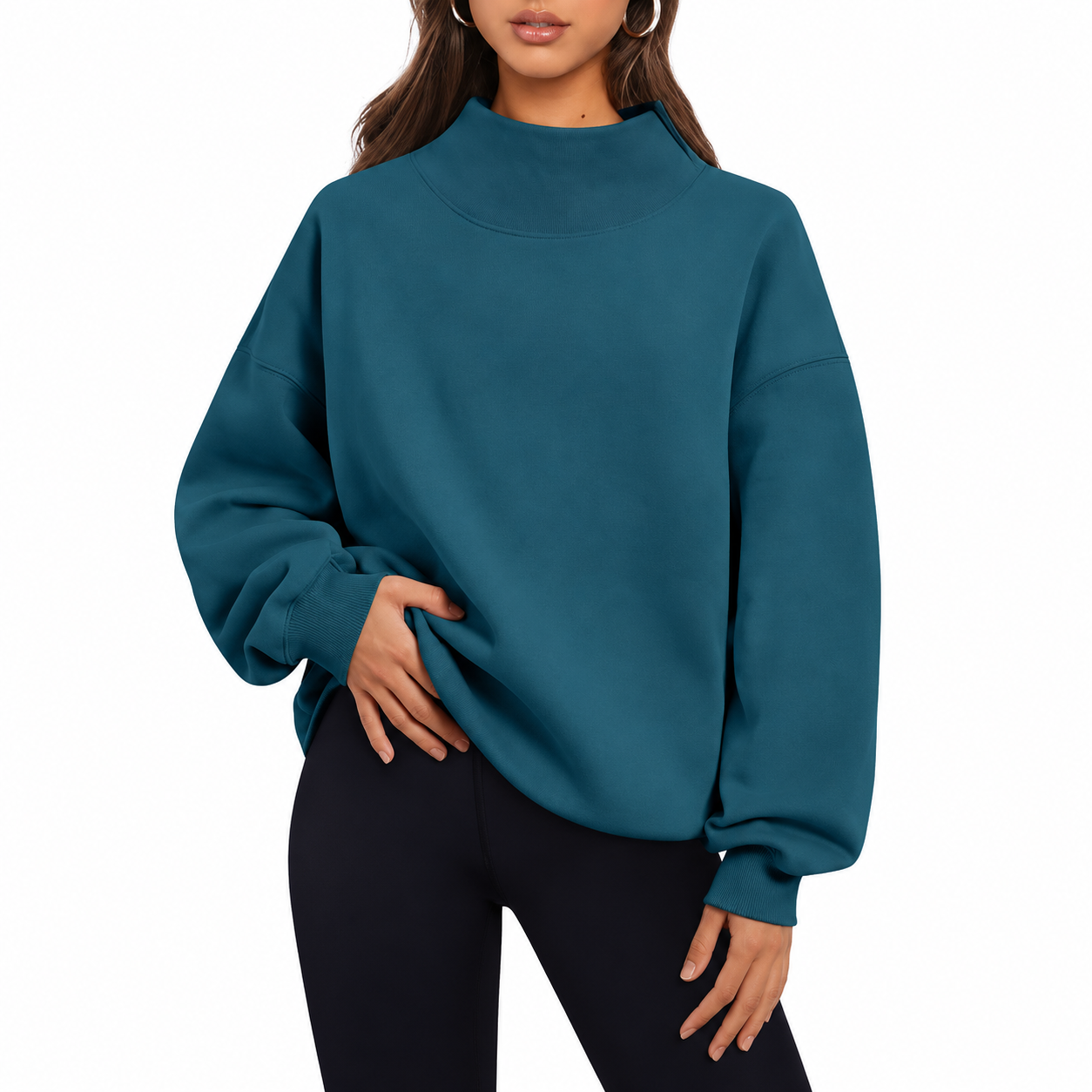 Oversized Pullover Sweatshirt Casual Fall Outfit for Women