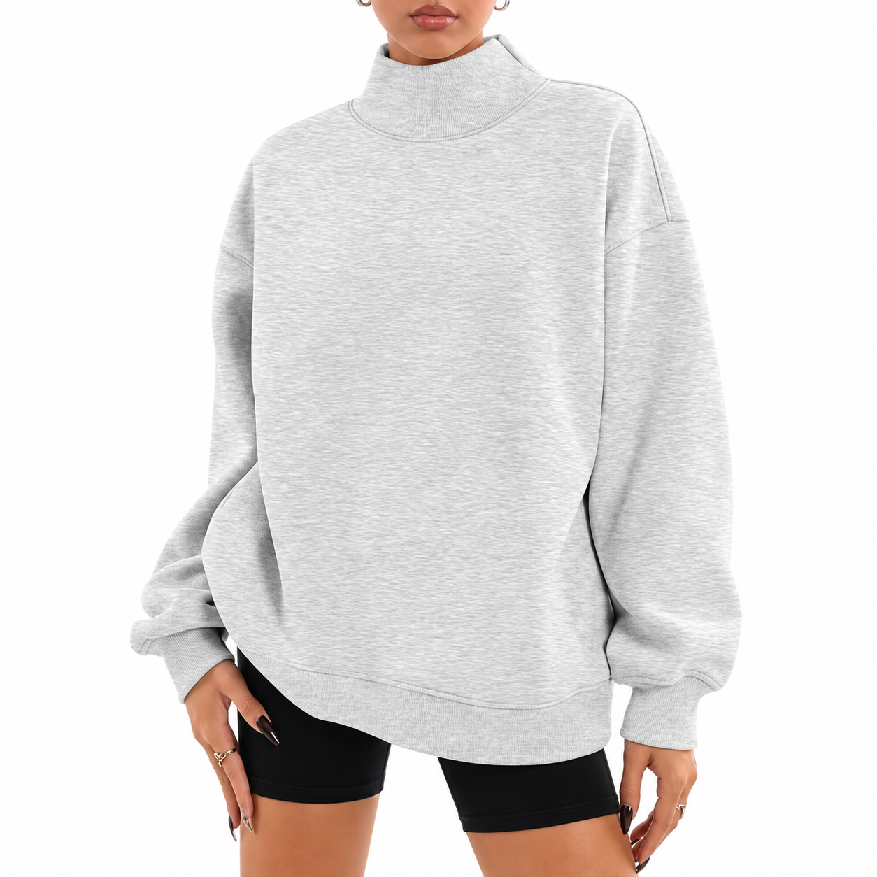 Oversized Pullover Sweatshirt Casual Fall Outfit for Women