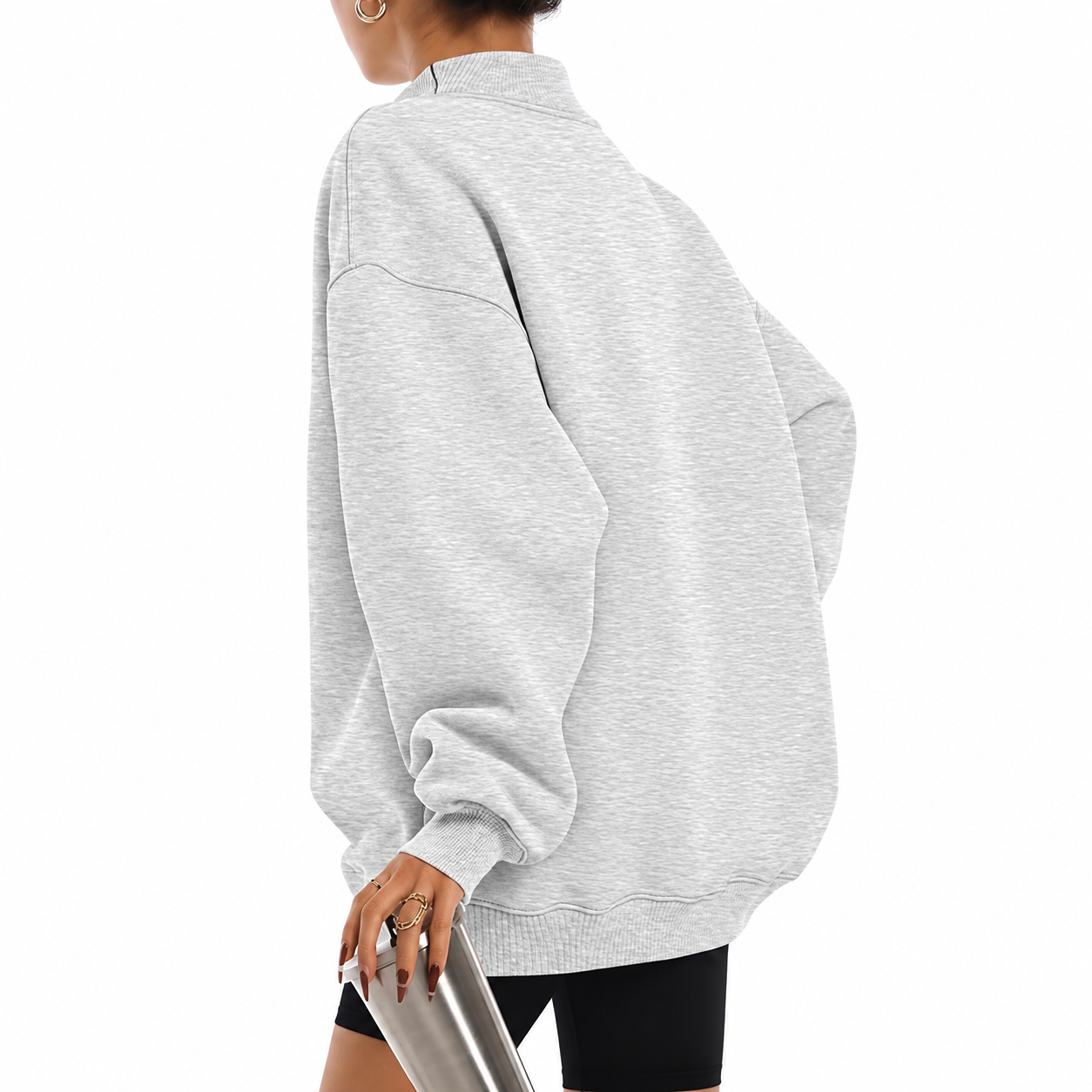 Oversized Pullover Sweatshirt Casual Fall Outfit for Women