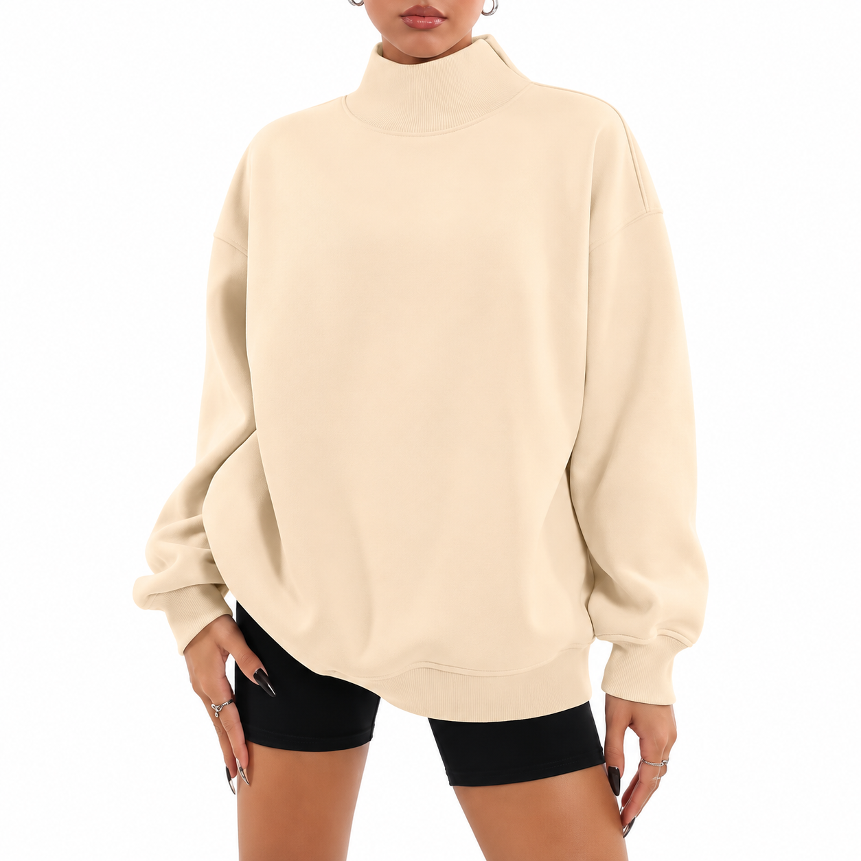 Oversized Pullover Sweatshirt Casual Fall Outfit for Women