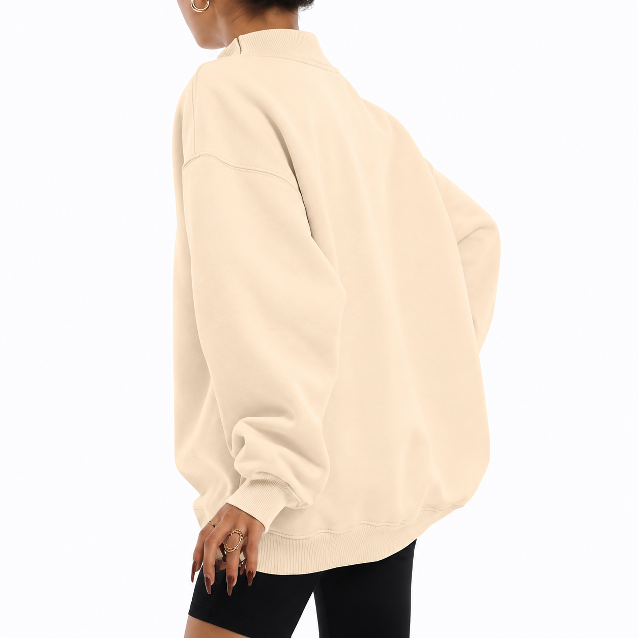 Oversized Pullover Sweatshirt Casual Fall Outfit for Women